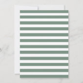 Eerste Heilige Communie Salie Groen Zilver Gestree Kaart (Achterkant)