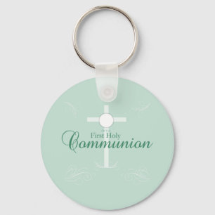 Eerste Heilige Communie, Script in Soft Green Sleutelhanger