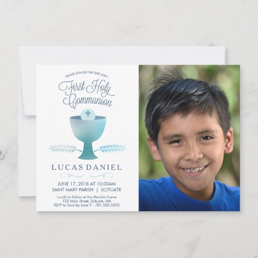 Eerste Heilige Communie Uitnodiging - Afbeelding, (Voorkant)