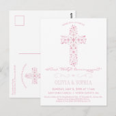 Eerste Heilige Communie Uitnodiging Briefkaart met (Voorkant / Achterkant)