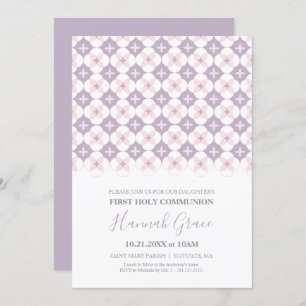 Eerste Heilige Communie Uitnodiging Meisje 1e Comm