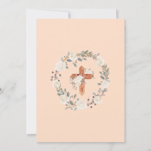 Eerste Heilige Communie Uitnodigingen Boho Chalice (Achterkant)