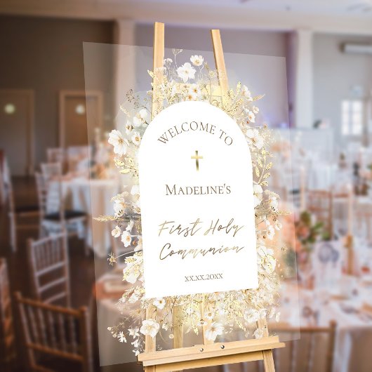Eerste Heilige Communie welkom Acryl Bord