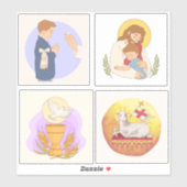Eerste Heilige Communiesetsticker Sticker (Vel)