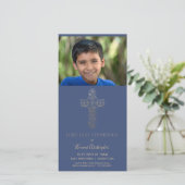 Eerste Heilige Communische Fotokaart, Aangepaste U (Staand voorkant)