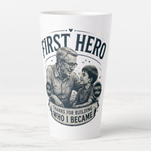 Eerste Held Onvergankelijke Vriend Vaderdag Vintag Latte Mok