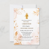 Eerste holle roze communiqué waterverf splash kaart (Voorkant)