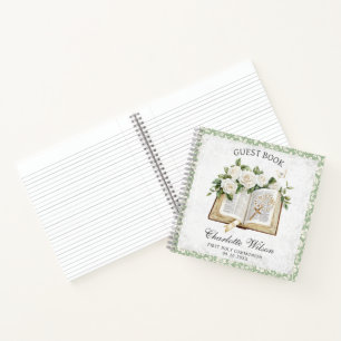 Eerste Holly Communion Floral gastenboek Notitieboek