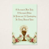 EERSTE HOLY COMMUNION EUCHARIST PRAYER HOLY KAART (Voorkant)