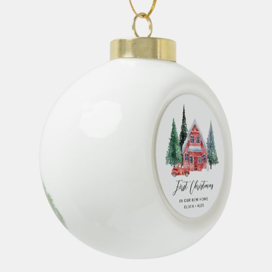 Eerste Home Gepersonaliseerd Ornament Nieuw Home G (Links)