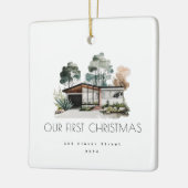 Eerste Home Mid-Century Modern Kerst Ornament (Links)