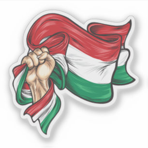Eerste houder van de nationale vlag van Hongarije  Sticker