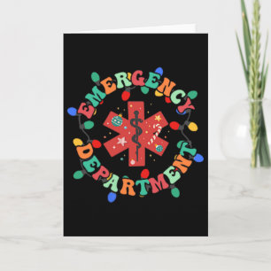 Eerste Hulp Afdeling Kerst Er Nurse 2 Sided Kaart