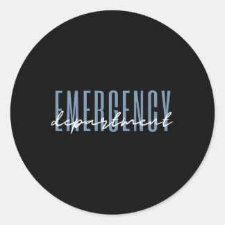 Eerste hulp Afdeling Spoedeisende hulp Zorgverpleg Ronde Sticker