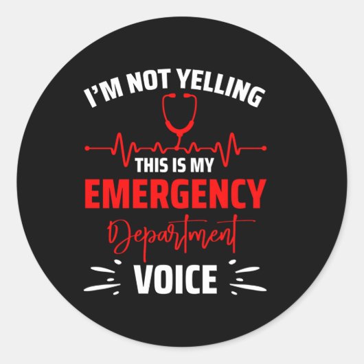 Eerste hulp Eerste hulp Eerste hulp Afdeling Ronde Sticker (Voorkant)