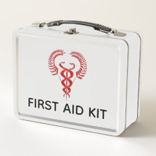 Eerste hulp rode caduceus medisch symbool noodgeva