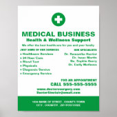 Eerste-hulpsymbool, huisarts, verpleegkundige poster (Voorkant)