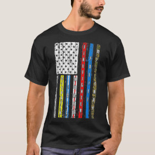 Eerste hulpverleners Patriottische militaire polit T-shirt