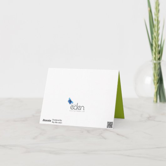 Eerste huwelijksverjaardag Peridot, aangepaste fot Kaart (Achterkant)