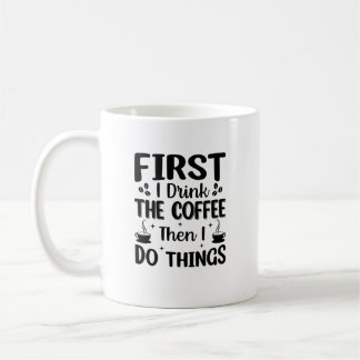 Eerste ik Drink koffie Koffiemok