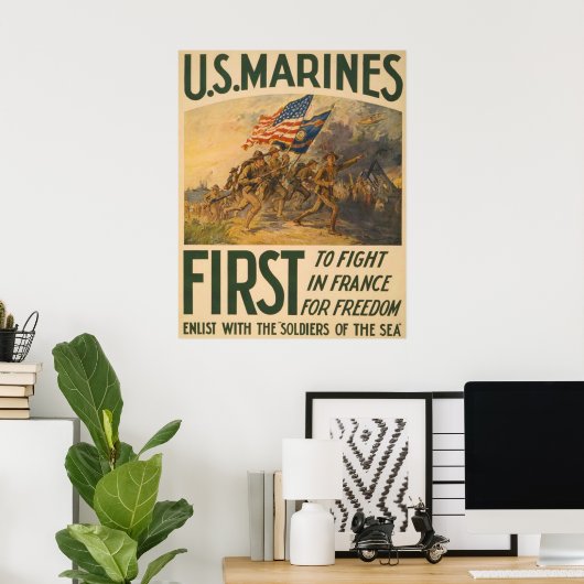 Eerste in Frankrijk Poster (Thuiskantoor)