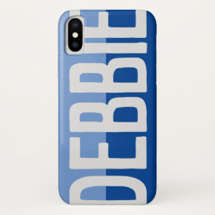 Eerste initiaal plus naam Deborah met bloemen iPhone X Hoesje
