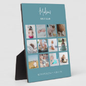 Eerste jaar baby fotosamenstelling Geboortegegeven Fotoplaat (Zijkant)