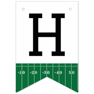 Eerste jaar Down Football Happy Birthday Banner