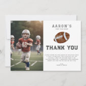 Eerste jaar Down Football verjaardagsfeestje Bedankkaart (Voorkant)