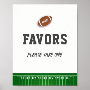 Eerste jaar Down Football Verjaardagsgunsten teken Poster