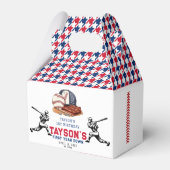 Eerste jaar down honkbal 1e verjaardagsfeest bedankdoosjes (Achterkant)