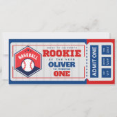 Eerste jaar down honkbal ticket verjaardag kaart (Voorkant)