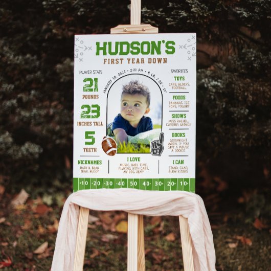 Eerste jaar Football 1e verjaardag Poster