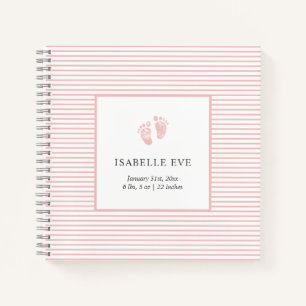 Eerste jaar gepersonaliseerd Baby Baby Memory Book Notitieboek