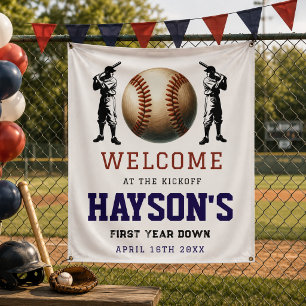 Eerste Jaar Honkbal 1e Verjaardag Welkom Spandoek