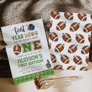 Eerste jaar naar beneden Football 1e verjaardag Kaart