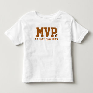 Eerste jaar naar beneden Football 1e verjaardag Kinder Shirts