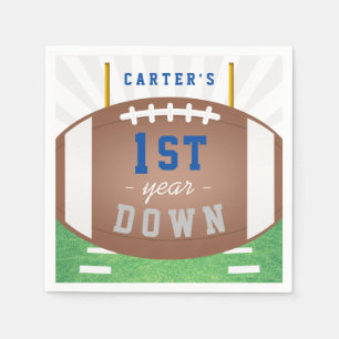 Eerste jaar naar beneden Football thema 1e verjaar Servet