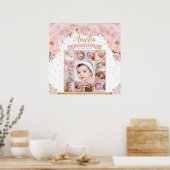 Eerste jaardag Foto van Milestone Collage Square Poster (Keuken)