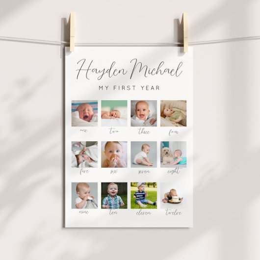 Eerste jaarfoto poster