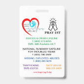 EERSTE JEUGDLEIDERSBADGE VAN PRAY BADGE (Achterkant)