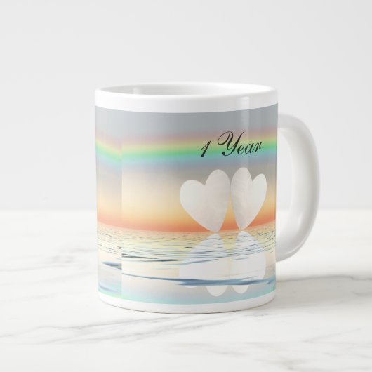 Eerste Jubileum papier Jumbo Beker (Voorkant rechts)