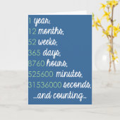 Eerste Jubileum Wenskaart Kaart (Gele Bloem)