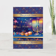 Eerste kaars van Hanukkah Lichtfeest Feest