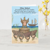 Eerste kalkoenen Thanksgiving Kaart (Gele Bloem)