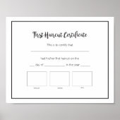 Eerste kapselcertificaat Baby Poster (Voorkant)