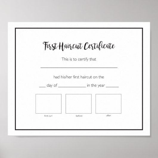 Eerste kapselcertificaat Baby Poster (Voorkant)