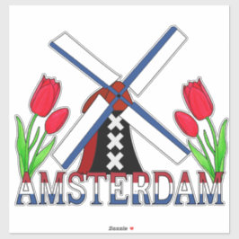 Eerste keer Amsterdam Nederland Sticker