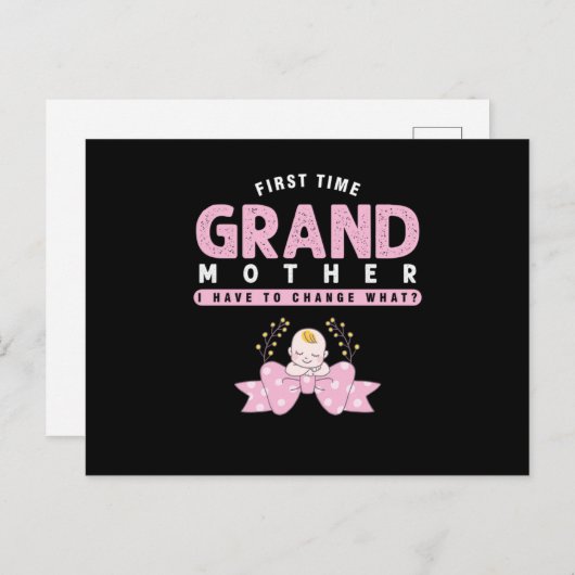 Eerste keer dat grote moeder wordt gegeven briefkaart (Voorkant / Achterkant)