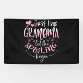 Eerste keer dat oma het Spoelen laat beginnen Spandoek (Horizontaal)